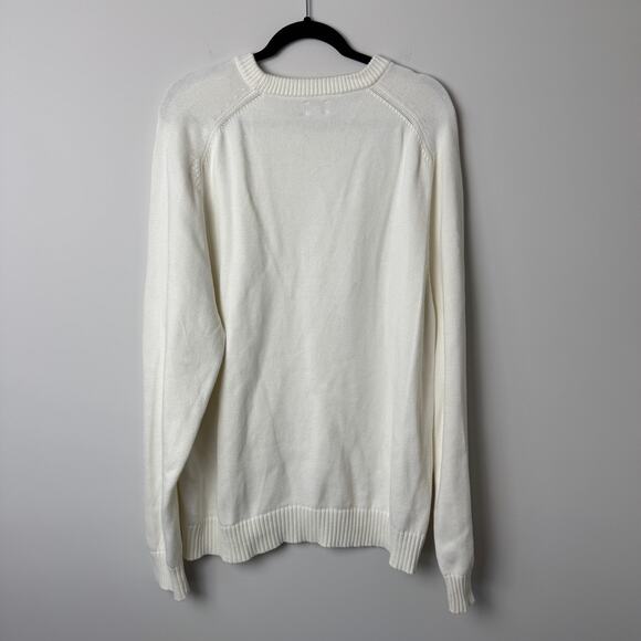 J. Crew Men's Heritage Cotton Crewneck Sweater Ivory XXL - Picture 7 of 7